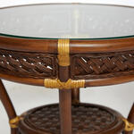 Комплект террасный ANDREA (стол кофейный со стеклом + 2 кресла + подушки) в Алуште