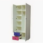 Шкаф 2-х дверный комбинированный с ящиками и фотопечатью Совята  2.1 в Алуште